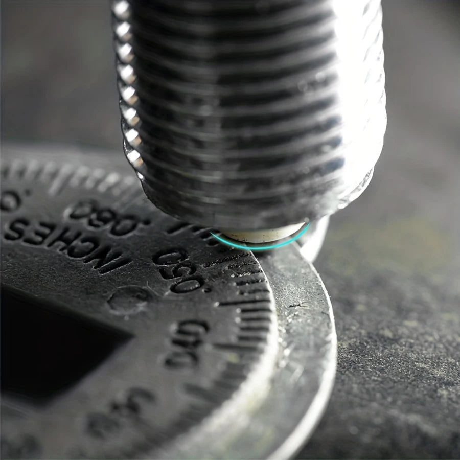 Herramienta de medición de espacio de bujía tipo moneda, rango de 0,6-2,4mm, herramienta de medición de huecos de bujía, 1 ud.