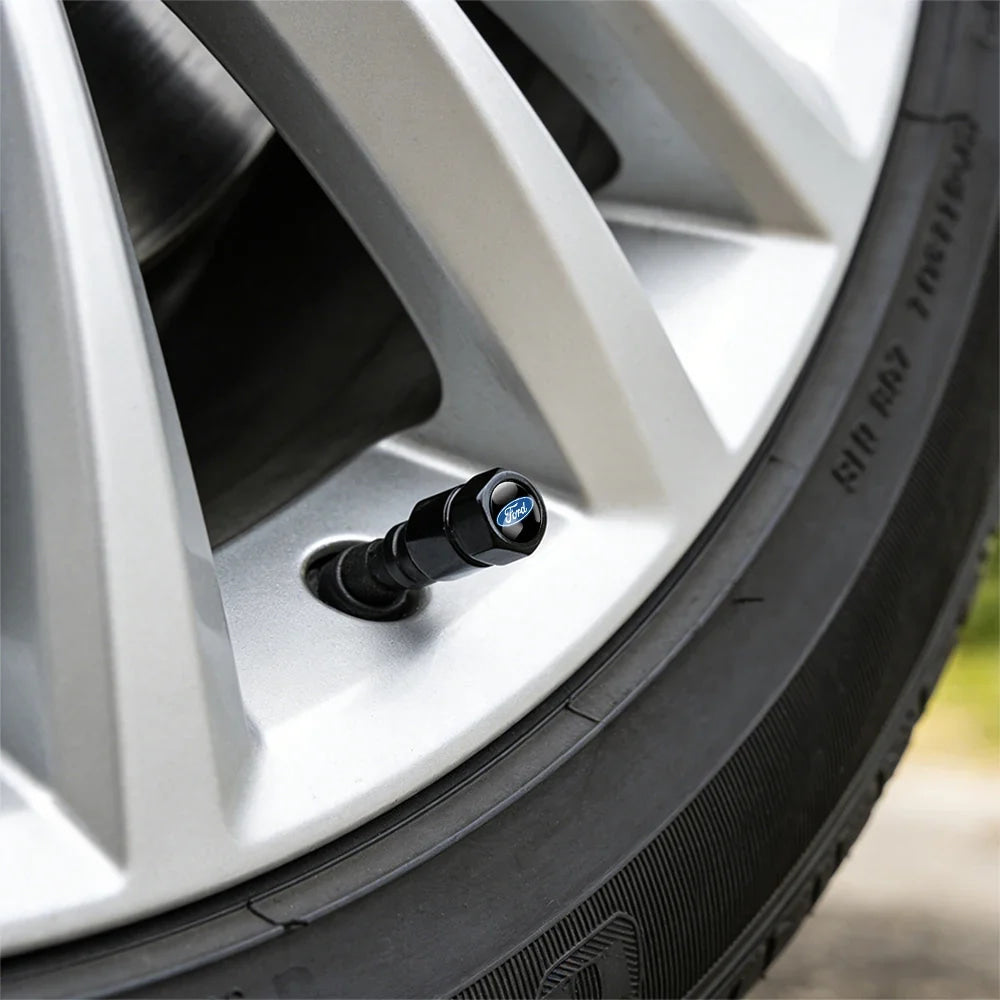 4Pcs 3D Metal Car Tire Wheel Valve Cap Accessories For Ford Focus Mk2 MK3 MK7 MK4 Fiesta Ranger Mustang Kuga Mondeo Explorer GTD