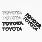3D ABS Glossy Black Silver Letters Trunk Emblem Stickers Car Accessories Modified For Toyota camry chr corolla rav4 Car Sticker