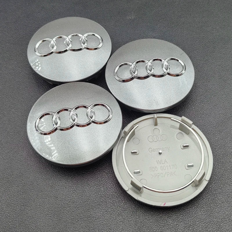 4pcs 60mm 61mm 68mm  Audi Hub Caps Car Wheel Center Caps  For Audi A1 A2 A3 A4 A5 A6 A7 A8 S3 S6 Q3 Q5 Q7 Accessories