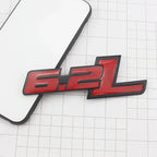 3D Metal 6.2L Logo Car Rear Boot Trunk Emblem Badge Sticker For Ford Raptor F150 Hummer H2 Chevrolet C7 Camaro Dodge Challenger