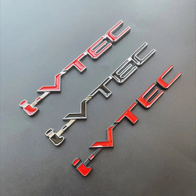 3D Metal Car Letters I VTEC Sticker For Honda City Civic Accord Jazz CRV Trunk Badge I VTEC Emblem IVTEC Logo  Accessories