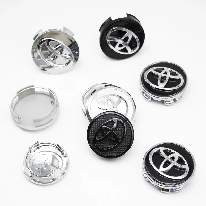 4Pcs 57/62mm Car Wheel Center Hub Cap Rim Cover For Toyota Corolla RAV4 LEVIN Yaris C-HR Camry Prado Prius Car Auto Accessories