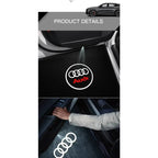 2PCS LED Car Door Welcome Logo Light Projector Lamp For Audi Sline S3 S4 S5 S6 S7 RS Quattro Q7 Q5 Q3 A4 B8 8P A3 A6 C7 A5 A6