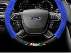 For Ford Mondeo Focus Raptor Puma Edge Explorer Ecosport Ranger F150 Kuga Car Suede Carbon fiber Anti-slip Steering Wheel Cover