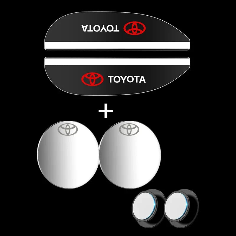 Car exterior annual inspection stickers Car Rearview Rain Eyebrow Blind Spot Mirror Small Round Mirror For Toyota