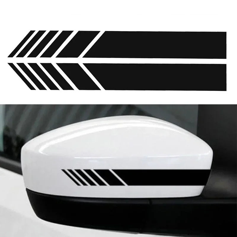 Pegatinas de rayas para espejo retrovisor de coche, calcomanías de vinilo reflectantes, decoración de moda, pegatina impermeable, accesorios exteriores