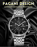 Pagani Design Fashion Luxury Men's Quartz Chronograph Watch Japan VK67 Movement Leather Strap Large Calendar PD-2720K reloj