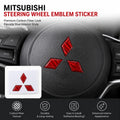1pcs 3D Mitsubishi Carbon Fibre Steer Wheel Emblem Car Steering Wheel Sticker Car Interior Emblem Car Styling Accessories