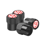 4Pcs Car Wheel Tires  Valve Caps Auto Exterior Accessories For Volkswagen GTI Golf Polo Passat RLine Magotan Jetta Bora Beetle R