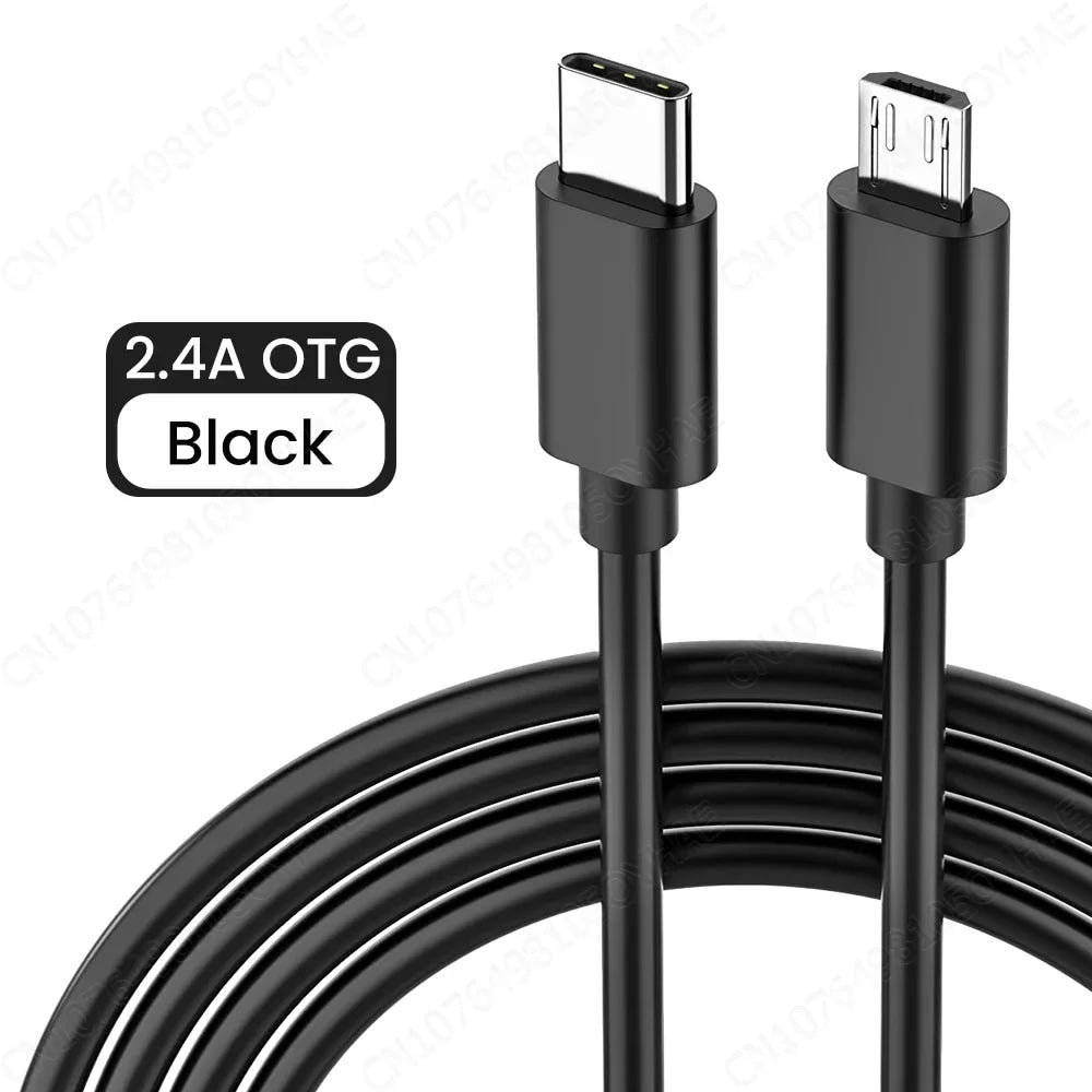 Type C to Micro USB Cable Fast USB Type-C Adapter for Samsung Huawei Xiaomi OnePlus MacBook Pro OTG Mobile Phone Micro USB Cable