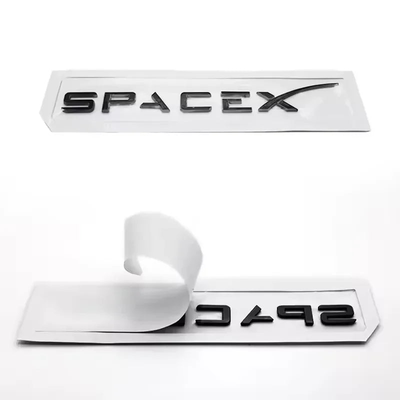 3D ABS Logo Letters Car Trunk Fender Side Badge Decal For Tesla Model Y/S/3/X Space X Emblem Sticker Accessory