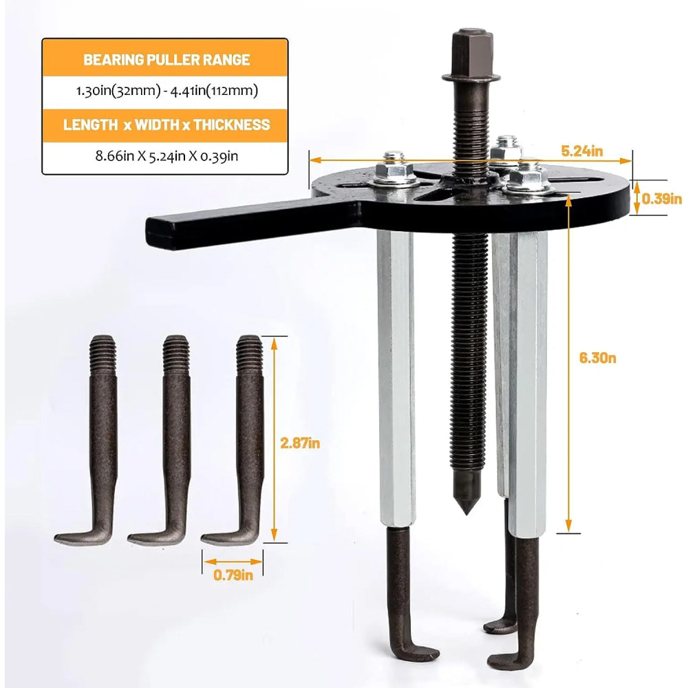 21 in1 Bearing Disassembly Puller Tool Inner Hole Removal Tool Three-jaw Puller Set