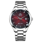 Orient Automatic Men's Watch, Black Dial Stainless Steel Band, Water Resistant Classic Business Wristwatch with Date Display