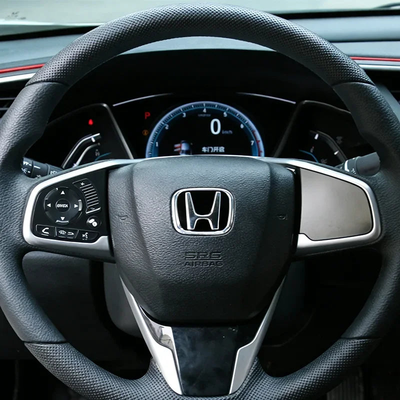 Honda Car Steering Wheel Logo Emblem H Badge Sticker for Honda Civic Accord CR-V Fit HRV Odyssey Vezel Auto Interior Accessories