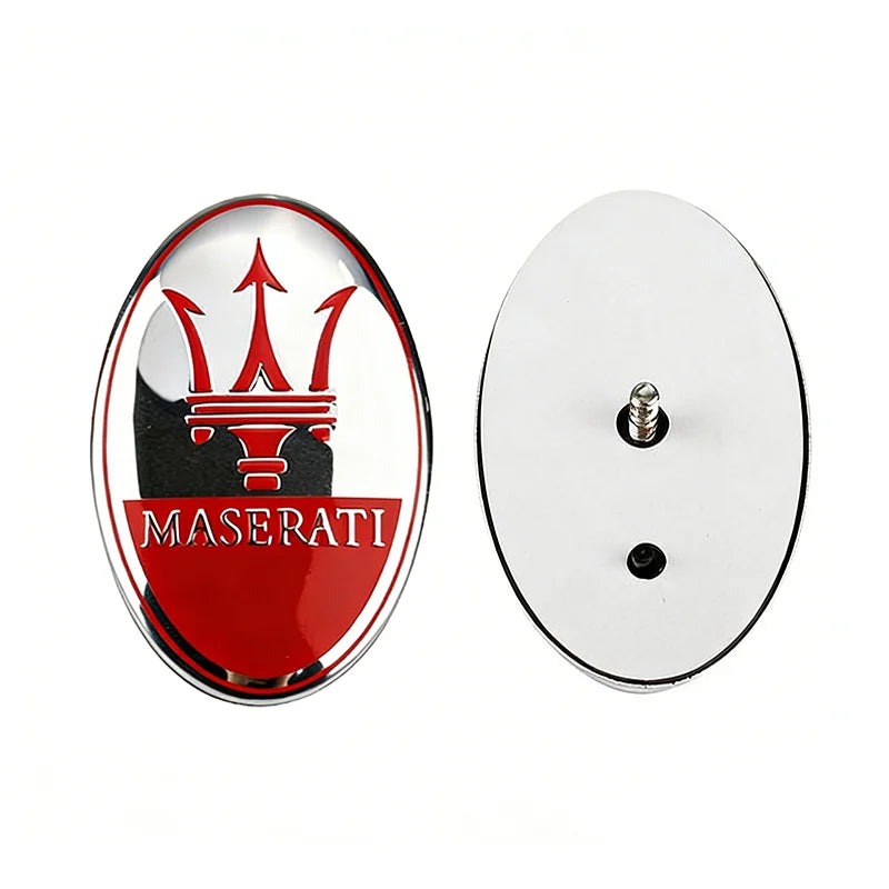 Car Front Hood Emblem Badge for Maserati Granturismo Ghibli Quattroporte Levante Granlusso Coupe Exterior Replacement Part