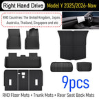 Floor Mats for Tesla Model Y 2025 2026 Juniper All Weather Trunk Mat Kick Pads Cargo Frunk Liners Seatback Protector Accessories