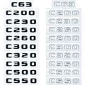ABS Plastic C200 C200L C230 C250 Trunk Rear Logo Badge Emblem Sticker For Mercedes Benz C Class W201 W202 W203 W204 W205