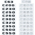 ABS Plastic C200 C200L C230 C250 Trunk Rear Logo Badge Emblem Sticker For Mercedes Benz C Class W201 W202 W203 W204 W205