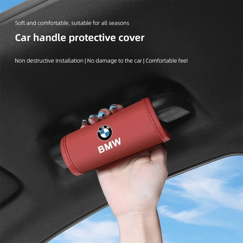 Leather Car Interior Roof Grab Handle Cover For BMW X1 X2 X3 X5 X4 X6 X7 G30 G20 G32 G11 G12 F40 F30 F20 F10 F34 F07 F44 Sticker