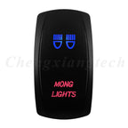 Waterproof 5 Pins SPST On/Off Rocker Switch Blue & Red Led 20A/12V 10A/24V Toggle Switch GPS for Cars,Trucks, RVs, Boats