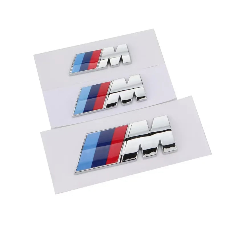 BMW M Tri-Color Emblem Badge for 1/3/5/7 Series X1 X3 X5 X6 Waterproof Fender & Trunk 3D Logo Sticker M Sport Car Accessories