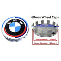 1/4/7Pcs Car Wheel Hub Center Cover Steering Wheel Center Sticker Auto Front Hood Trunk Logo For BMW 50th anniversary E36 E39