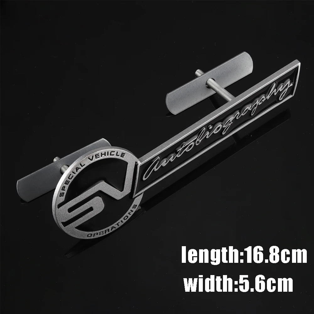 Car Front Grille Emblem Sticker Auto Accessories For Landrover SVR Vogue Velar Evoque Discovery Range Rover  L551 P250 P300 L405