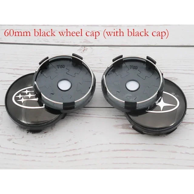 4PCS 60mm Car Wheel Center Covers Tire Hub Caps Emblem for Subaru XV WRC WRX BRZ FORESTER TRIBECA IMPREZA LEGACY OUTBACK STI