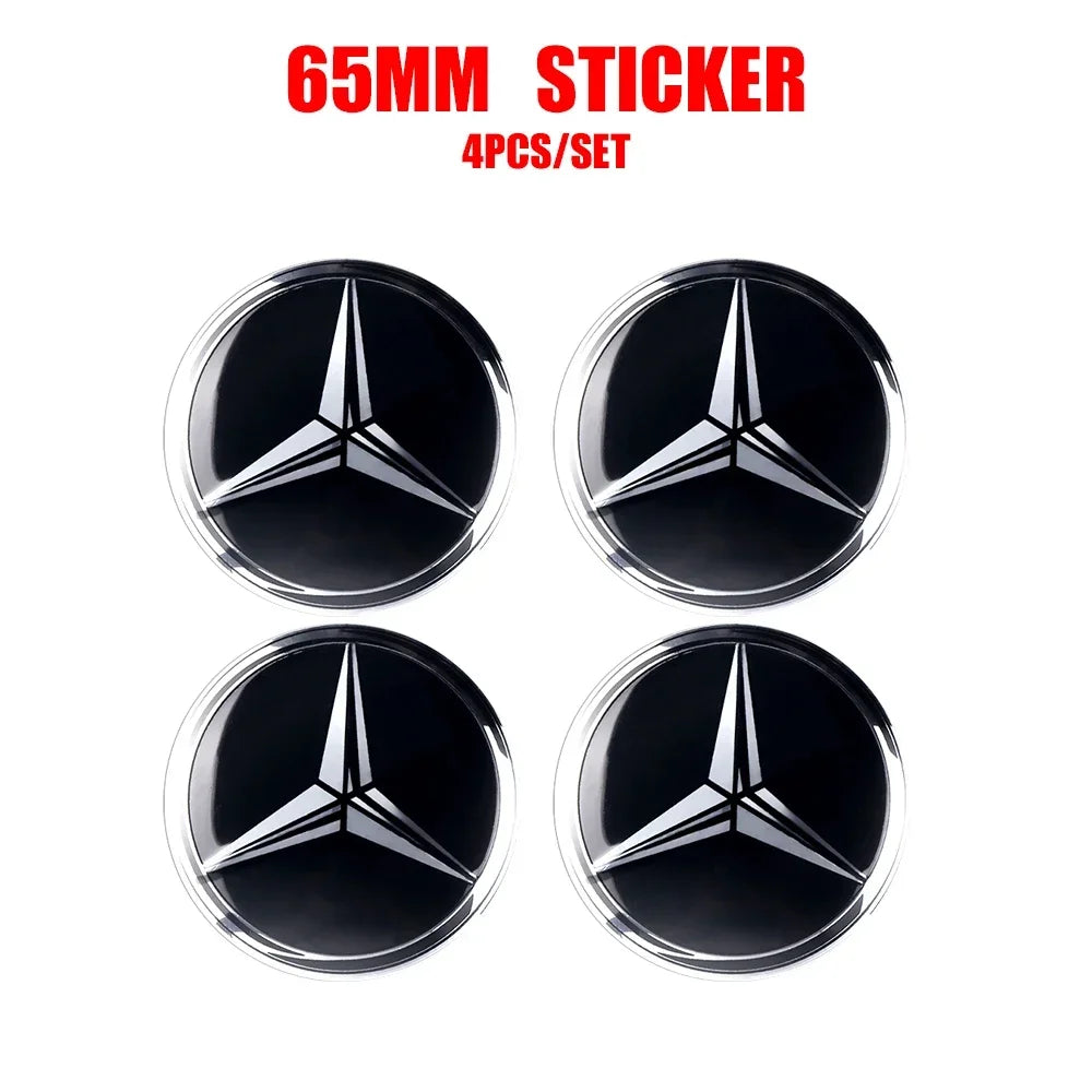 56/60/65mm Car Wheel Center Cover Hub Cap Resin Badge Emblem sticker Decal styling auto Accessories Mercedes Benz AMG  C260 C300