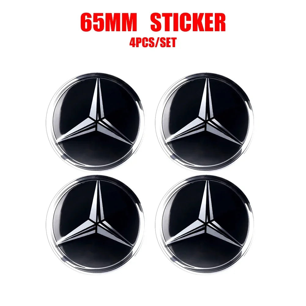 56/60/65mm Car Wheel Center Cover Hub Cap Resin Badge Emblem sticker Decal styling auto Accessories Mercedes Benz AMG  C260 C300