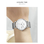 CADISEN Swiss Ronda 715 Quartz Watch Mans 7MM Ultra-thin Dial Sapphire Luminous Stainless Steel Milano Mesh Strap Watches Men