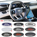Aluminum Badge 5.8cm Car Steering Wheel Emblem Decals For Focus 2 Mk3 F150 Mondeo Fusion Ranger Escort Explorer Kuga Taurus
