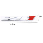 3D Metal Car Stickers ZL1 Emblem Fender Trunk Badge For Chevrolet Camaro ZL1 Cruze Z71 Aveo Captiva Car StylingAccessorie