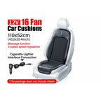 Car Seat Cooler Pad 16-Fan Car Seat Cooling Cushion with Massage 12V Ventilated Car Seat Pad Universal Anti-Slip Car Seat Cover