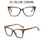 Gafas anti-luz azul a la moda para mujer, gafas clásicas antideslumbrantes con protección ocular para juegos de ordenador, montura de luz, gafas de cristal lisas