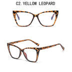 Gafas anti-luz azul a la moda para mujer, gafas clásicas antideslumbrantes con protección ocular para juegos de ordenador, montura de luz, gafas de cristal lisas
