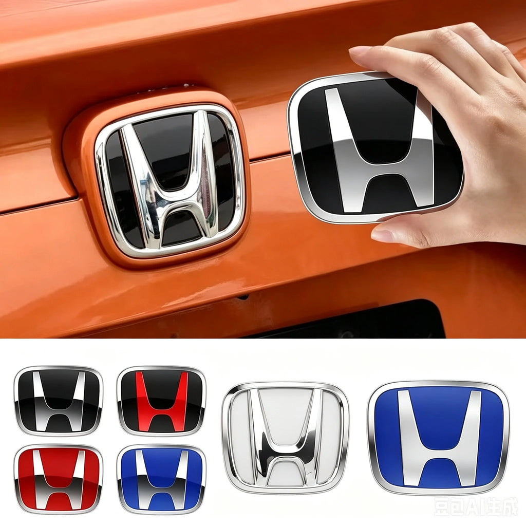 3D Chrome 'H' Emblem for Honda - Steering Wheel Badge ABS Car Front Grill Trunk Sticker Auto Styling Accessories