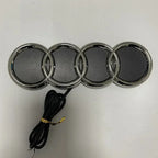 18.2x5.8cm for AUDI Car 4 Rings Logo Light Emblem A3 Q3 Q5 A1 TT 4D Led Badge Decals Refitting Decoration Glowing Accessories