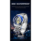 TPW Hot Trendy Fashion Wholesale Men Golden Black Blue Skeleton NOT Automatic Watch Quartz Wrist Watches Luxury 2024