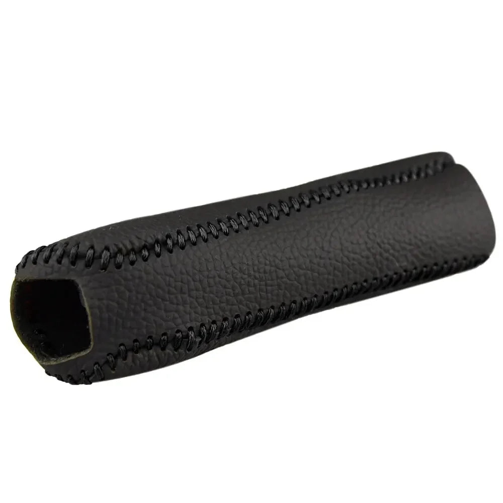 Funda de freno de mano, empuñaduras de freno de mano de cuero genuino para Mazda 6, cubierta de cuero Natural en el freno de mano, accesorios interiores para coche