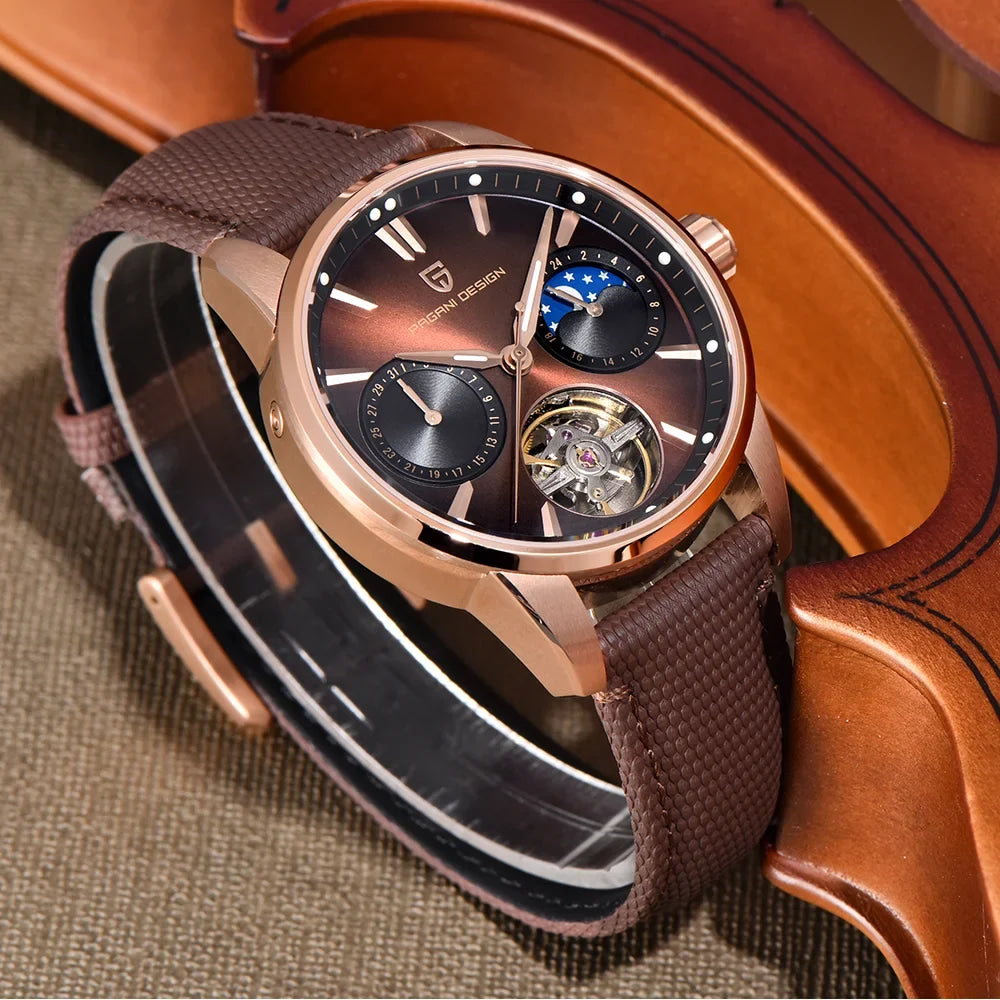 Pagani Design New Men's Automatic Mechanical Watch Tourbillon Clock Sapphire Stainless Steel Men's Military Watch