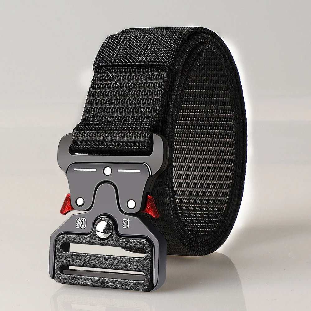 Cinturones tácticos versátiles para hombres: diseño duradero y ajustable, para entusiastas de los deportes al aire libre, par con pantalones vaqueros, para hombres y mujeres ﻿