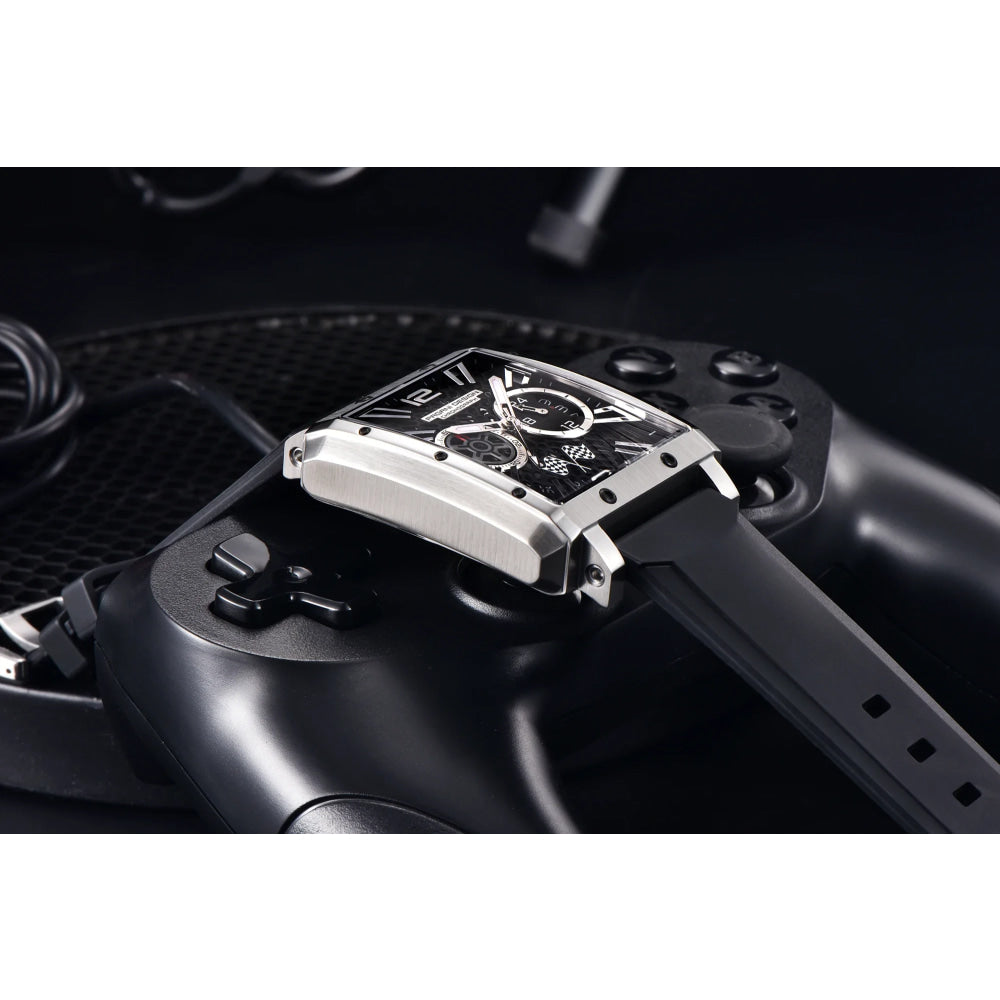 2026 New Pagani Design PD1725 Men Square Quartz Watch Chronograph 42MM Sapphire Glass Waterproof Racing Sports Silicone reloj