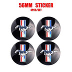 56mm Car Wheel Center Hub Cover Stickers Hub Decals For Ford Mustang Mondeo Focus Fusion Kuga Transit Edge Decoration Accesorios
