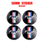 56mm Car Wheel Center Hub Cover Stickers Hub Decals For Ford Mustang Mondeo Focus Fusion Kuga Transit Edge Decoration Accesorios