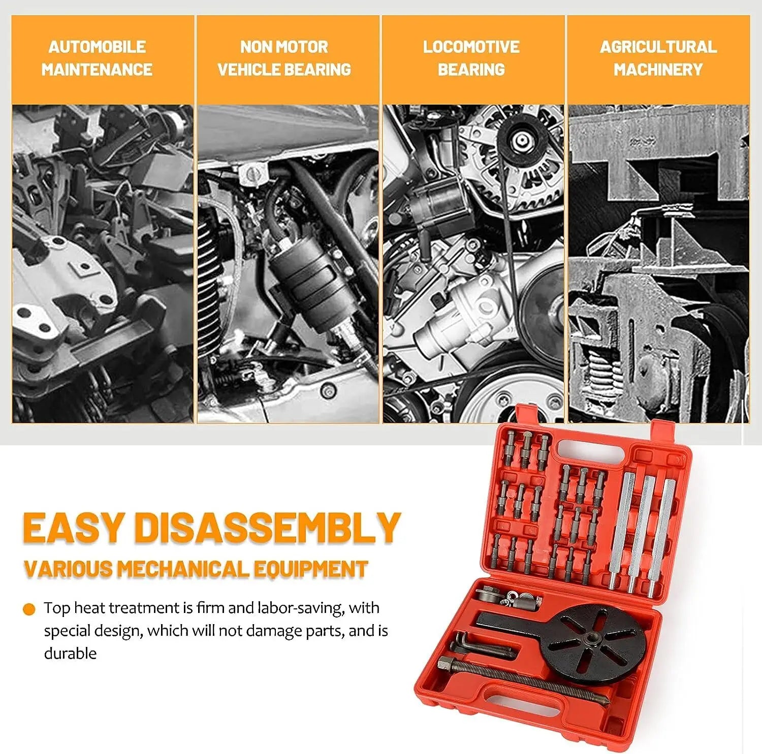 21 in1 Bearing Disassembly Puller Tool Inner Hole Removal Tool Three-jaw Puller Set