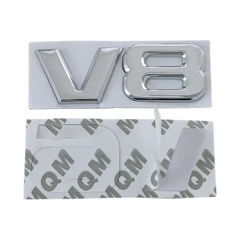 3d Metal V6 V8 Logo Rear Trunk Tailgate Fender Emblem Badge Sticker for Toyota Highlander