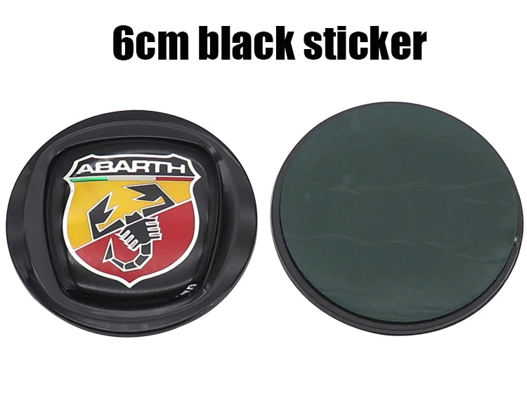 1pcs 6cm 9.5cm 12cm 3D ABS Car Front Logo Steer Wheel Rear Bumper Tail Door Trunk Emblem Sticker Styling Accessories