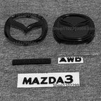 glossy black ABS Car Front Grille Eemblem Rear Trunk Badge Replace stickers  SKYACTIV  GX For 2019-2025 Mazda 3 Logo Accessories